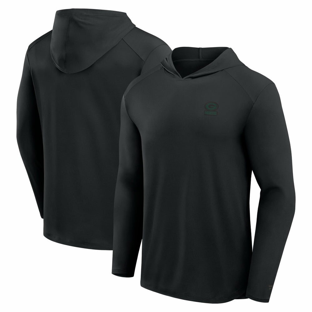 Fanatics Green Bay Packers Front Office Power Mono Long Sleeve Hoodie T-Shirt Black