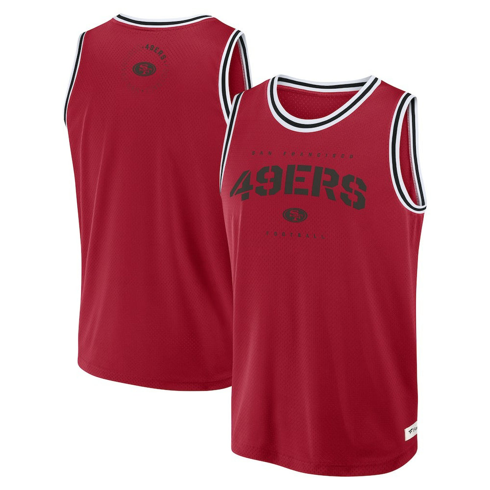Fanatics San Francisco 49ers Elements Future Ground Jersey Tank Top Scarlet