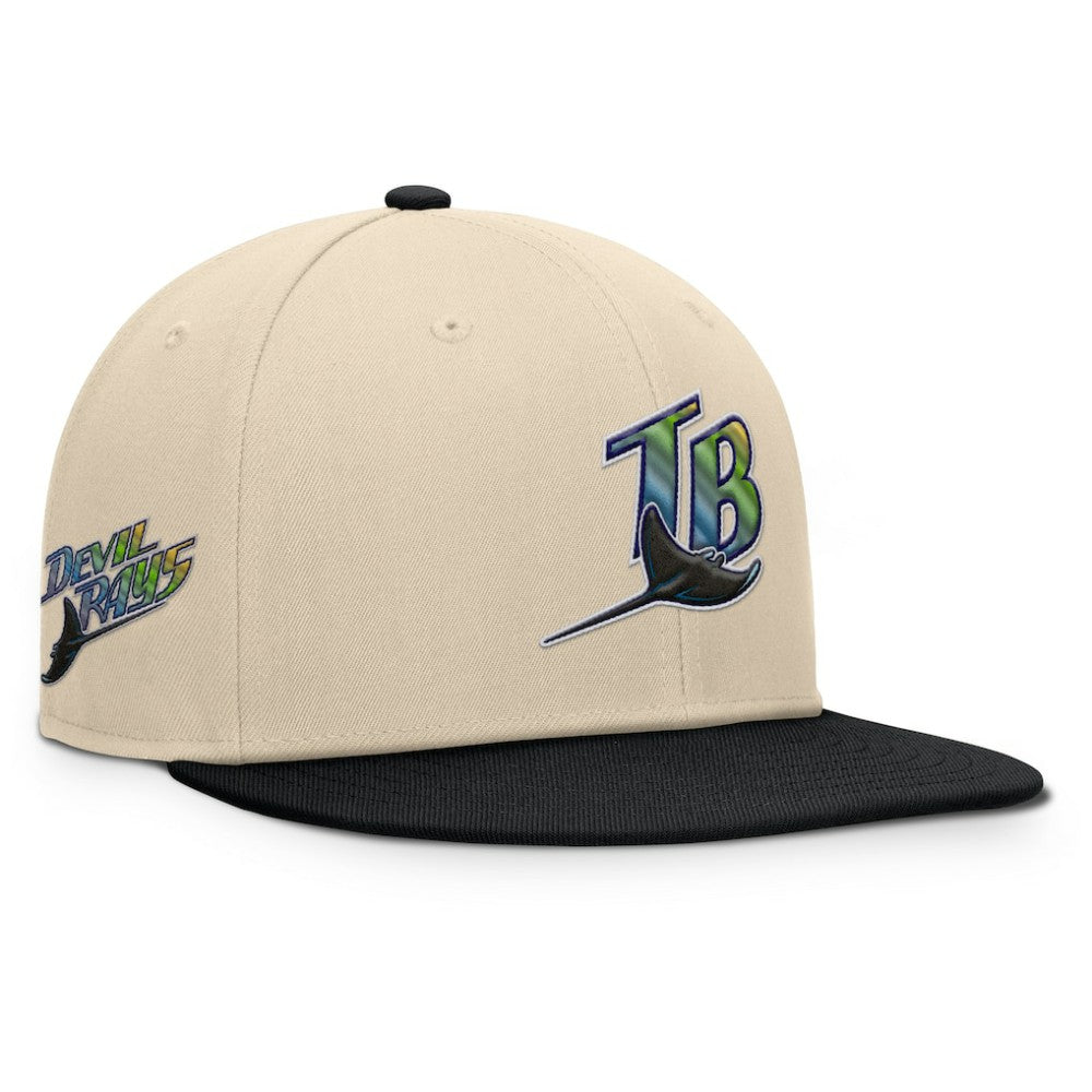 Tampa Bay Rays Fanatics Cooperstown Collection Bounder Snapback Hat - Natural/Black - Fanatics Online