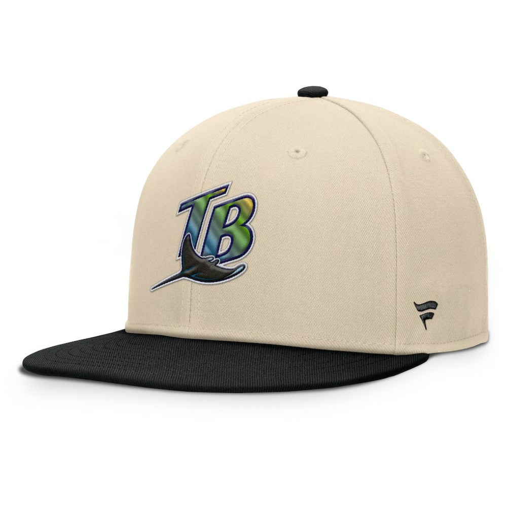 Tampa Bay Rays Fanatics Cooperstown Collection Bounder Snapback Hat - Natural/Black - Fanatics Online