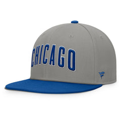 Chicago Cubs Fanatics Clubhouse Dugout Fitted Hat - Gray/Royal - Fanatics on Sale