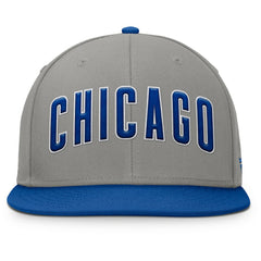 Chicago Cubs Fanatics Clubhouse Dugout Fitted Hat - Gray/Royal - Fanatics on Sale
