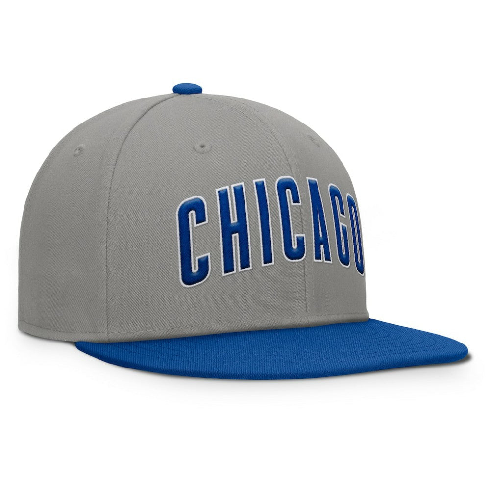 Chicago Cubs Fanatics Clubhouse Dugout Fitted Hat - Gray/Royal - Fanatics on Sale