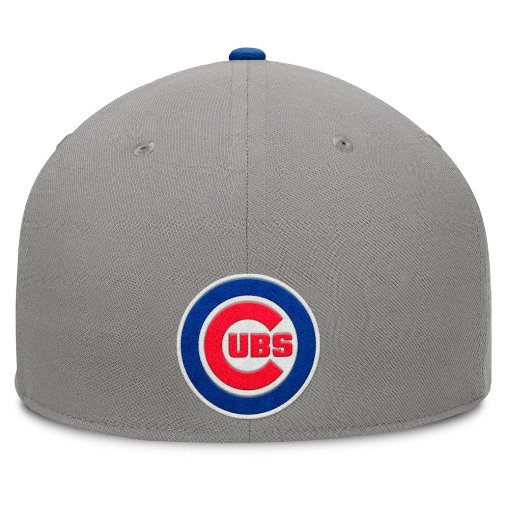 Chicago Cubs Fanatics Clubhouse Dugout Fitted Hat - Gray/Royal - Fanatics on Sale