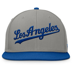 Los Angeles Dodgers Fanatics Clubhouse Dugout Fitted Hat - Gray/Royal - Fanatics Discount