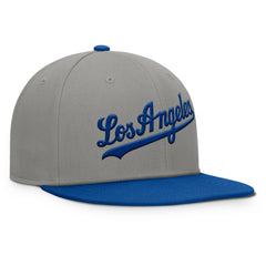 Los Angeles Dodgers Fanatics Clubhouse Dugout Fitted Hat - Gray/Royal - Fanatics Discount