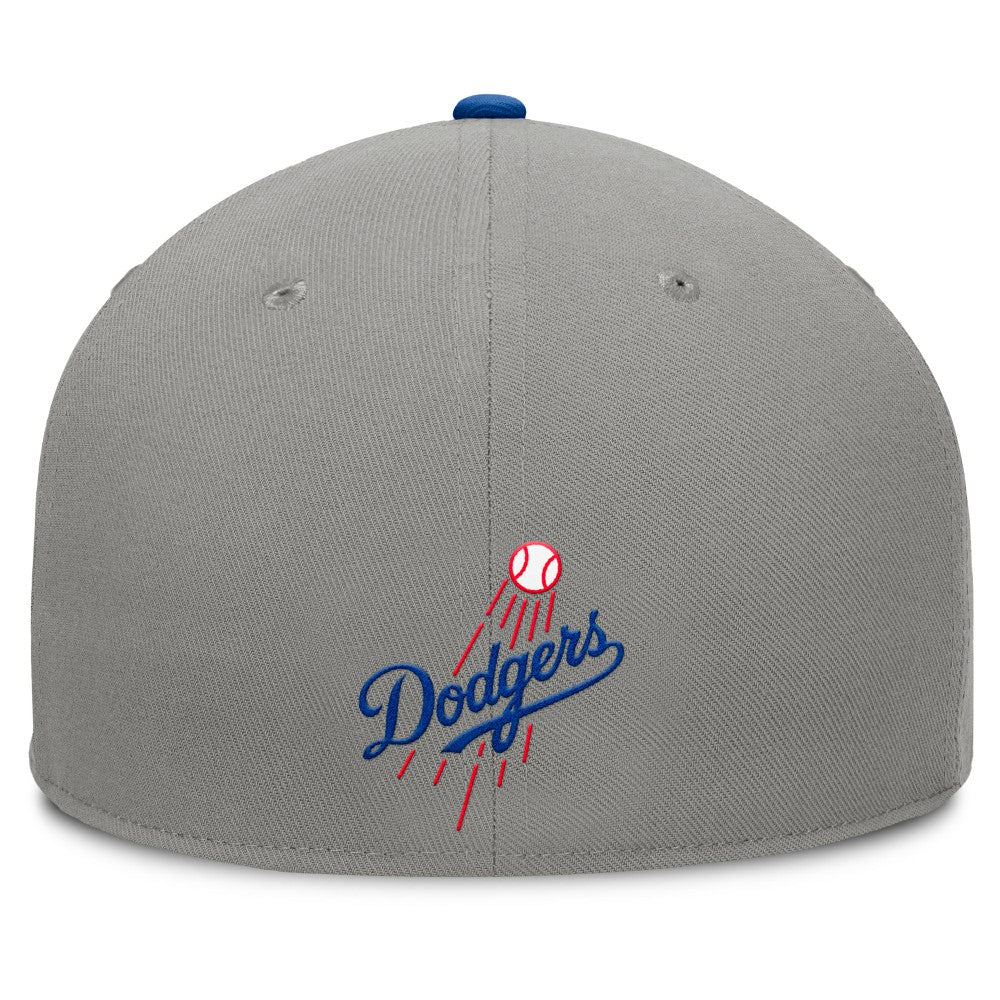 Los Angeles Dodgers Fanatics Clubhouse Dugout Fitted Hat - Gray/Royal - Fanatics Discount