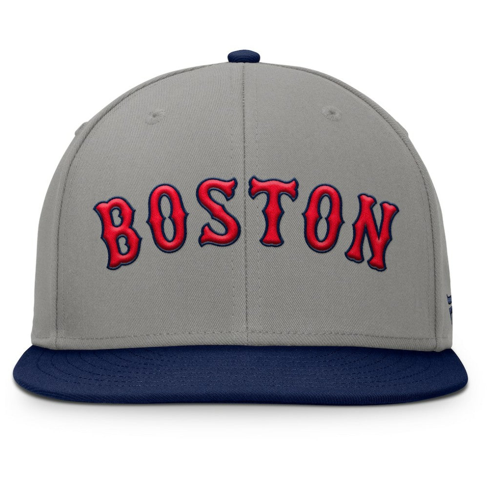 Boston Red Sox Fanatics Clubhouse Dugout Fitted Hat - Gray/Navy - Fanatics Lifestyle