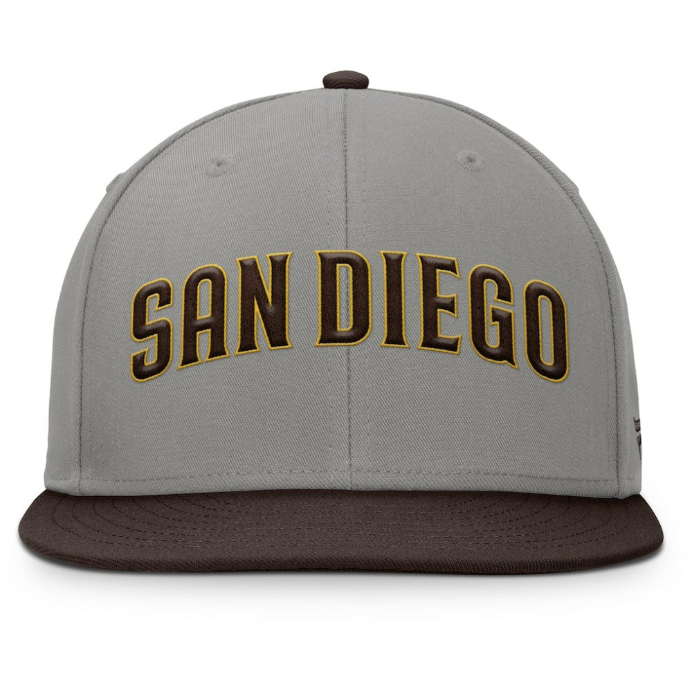 San Diego Padres Fanatics Clubhouse Dugout Fitted Hat - Gray/Brown - Fanatics Lifestyle