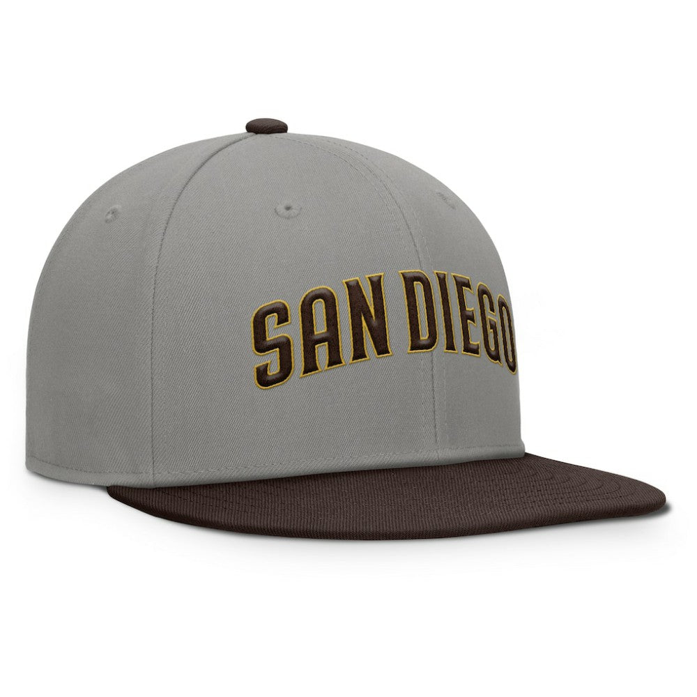 San Diego Padres Fanatics Clubhouse Dugout Fitted Hat - Gray/Brown - Fanatics Lifestyle