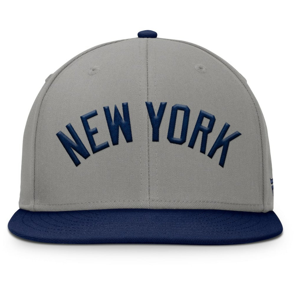 New York Yankees Fanatics Clubhouse Dugout Fitted Hat - Gray/Navy - Fanatics Sale