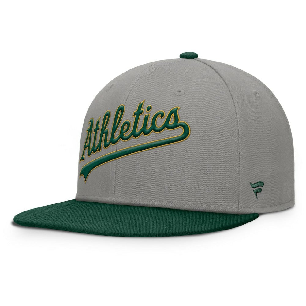 Athletics Fanatics Clubhouse Dugout Fitted Hat - Gray/Green - Fanatics on Sale