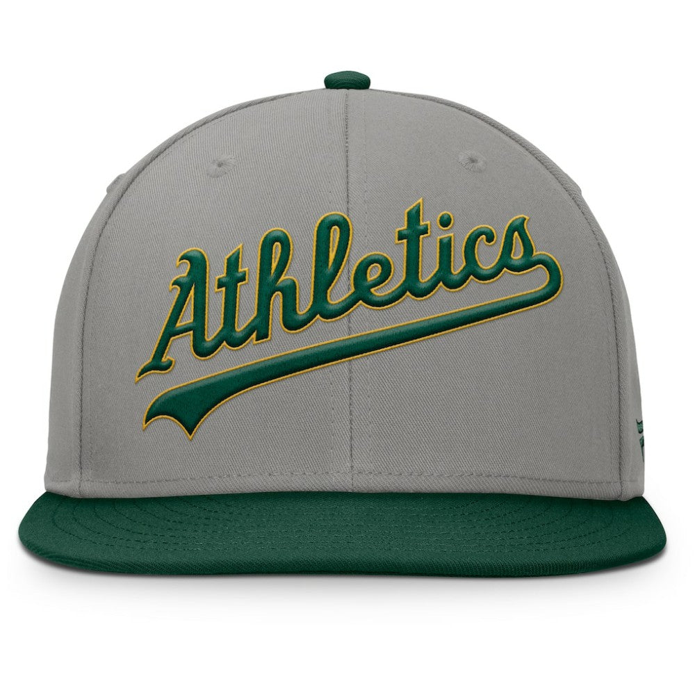 Athletics Fanatics Clubhouse Dugout Fitted Hat - Gray/Green - Fanatics on Sale