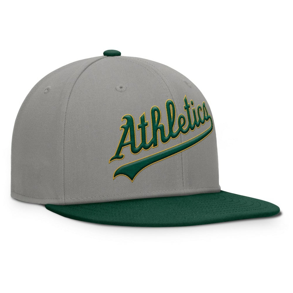 Athletics Fanatics Clubhouse Dugout Fitted Hat - Gray/Green - Fanatics on Sale