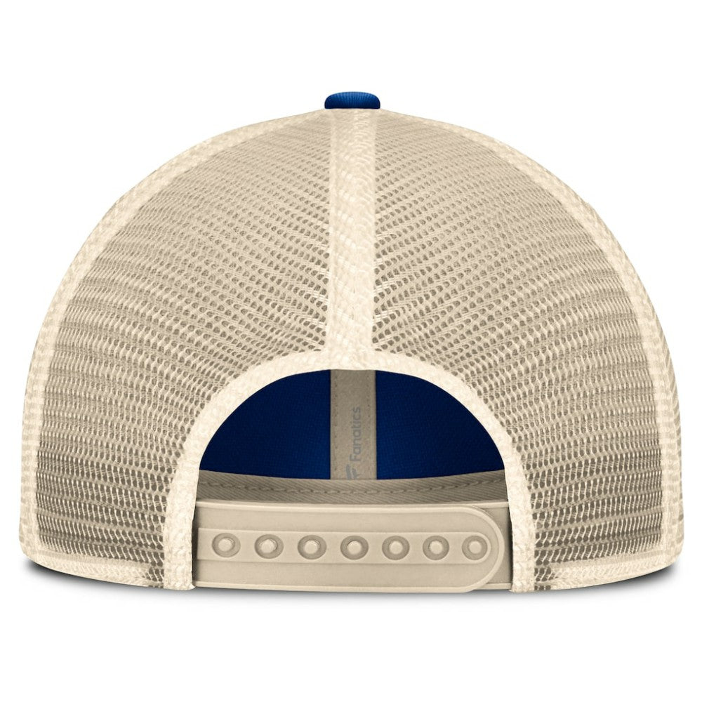 Texas Rangers Fanatics Cooperstown Collection Eastbound Mesh Adjustable Hat - Royal/Natural - Fanatics Lifestyle