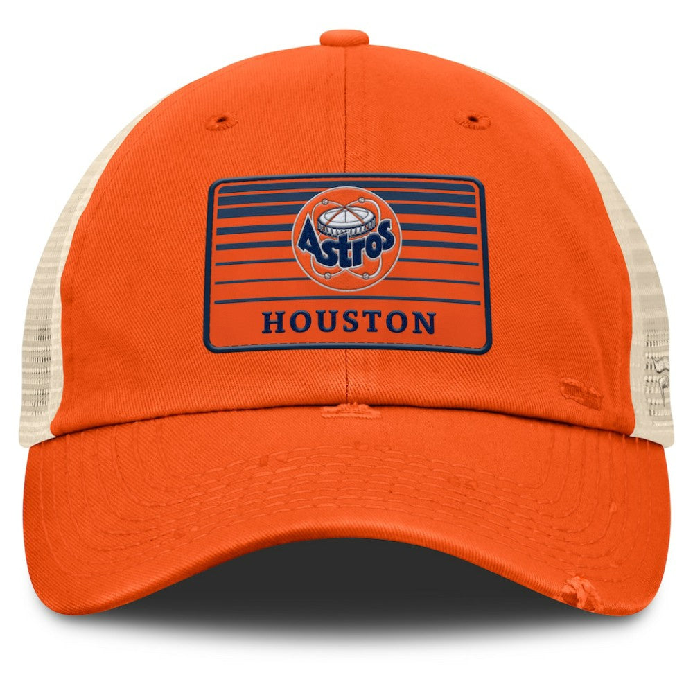Houston Astros Fanatics Cooperstown Collection Eastbound Mesh Adjustable Hat - Orange/Natural - Fanatics Sale