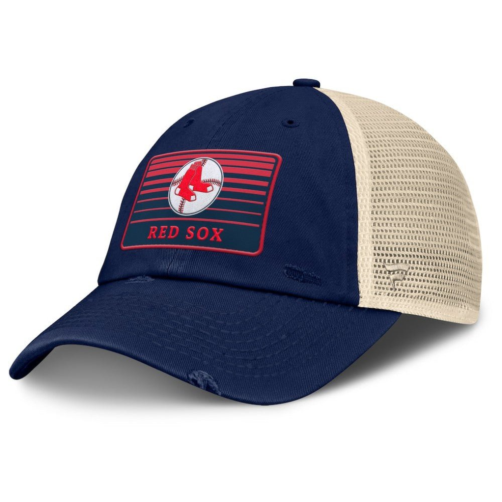 Boston Red Sox Fanatics Cooperstown Collection Eastbound Mesh Adjustable Hat - Navy/Natural - Fanatics Discount