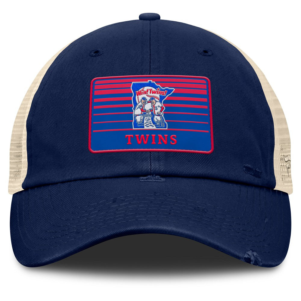 Minnesota Twins Fanatics Cooperstown Collection Eastbound Mesh Adjustable Hat - Navy/Natural - Fanatics Sale