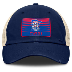 Minnesota Twins Fanatics Cooperstown Collection Eastbound Mesh Adjustable Hat - Navy/Natural - Fanatics Sale