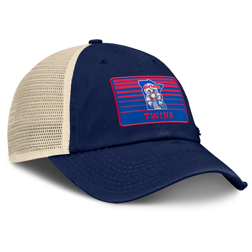 Minnesota Twins Fanatics Cooperstown Collection Eastbound Mesh Adjustable Hat - Navy/Natural - Fanatics Sale