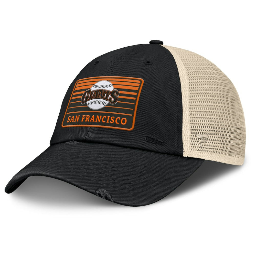 San Francisco Giants Fanatics Cooperstown Collection Eastbound Mesh Adjustable Hat - Black/Natural - Fanatics on Sale
