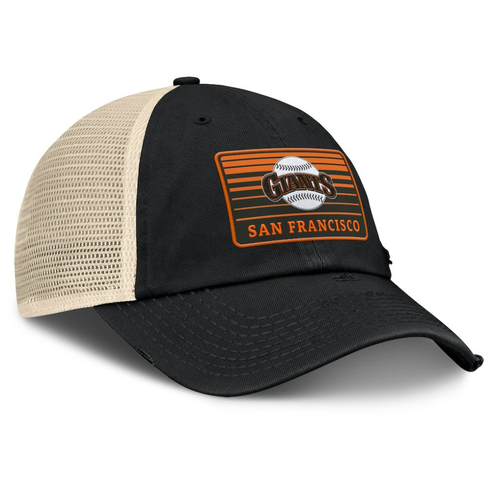 San Francisco Giants Fanatics Cooperstown Collection Eastbound Mesh Adjustable Hat - Black/Natural - Fanatics on Sale