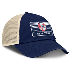 New York Yankees Fanatics Cooperstown Collection Eastbound Mesh Adjustable Hat - Navy/Natural - Fanatics Lifestyle
