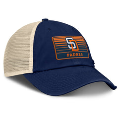 San Diego Padres Fanatics Cooperstown Collection Eastbound Mesh Adjustable Hat - Navy/Natural - Fanatics Lifestyle