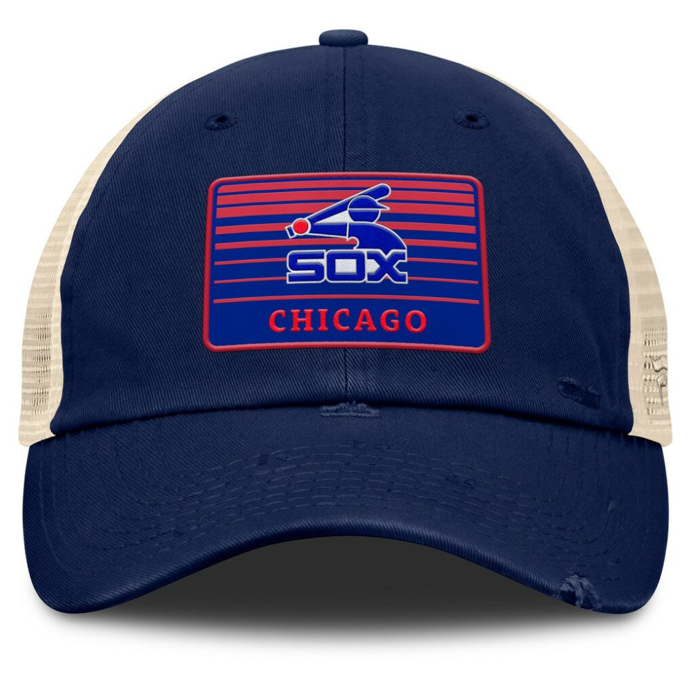 Chicago White Sox Fanatics Cooperstown Collection Eastbound Mesh Adjustable Hat - Navy/Natural - Fanatics on Sale