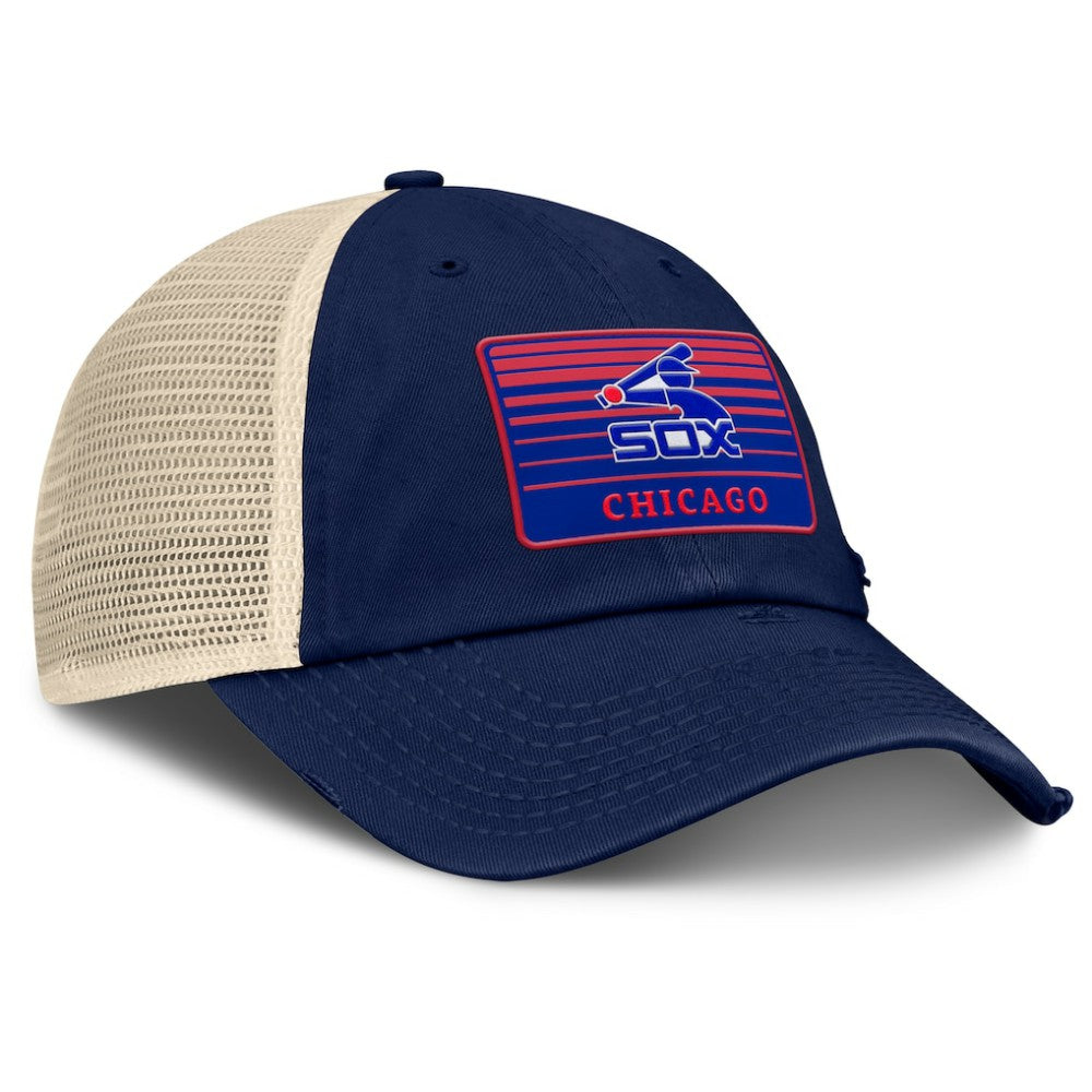 Chicago White Sox Fanatics Cooperstown Collection Eastbound Mesh Adjustable Hat - Navy/Natural - Fanatics on Sale