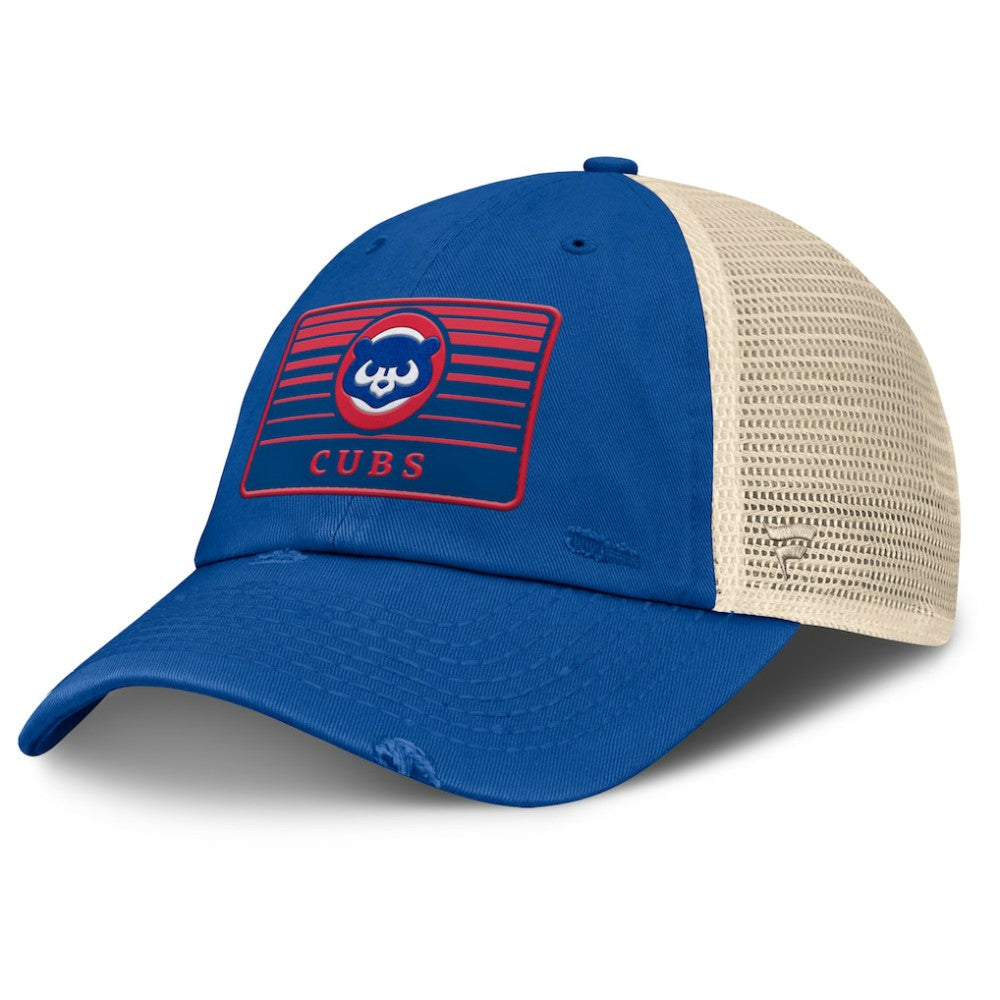 Chicago Cubs Fanatics Cooperstown Collection Eastbound Mesh Adjustable Hat - Royal/Natural - Fanatics Discount
