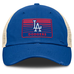 Los Angeles Dodgers Fanatics Cooperstown Collection Eastbound Mesh Adjustable Hat - Royal/Natural - Fanatics Discount