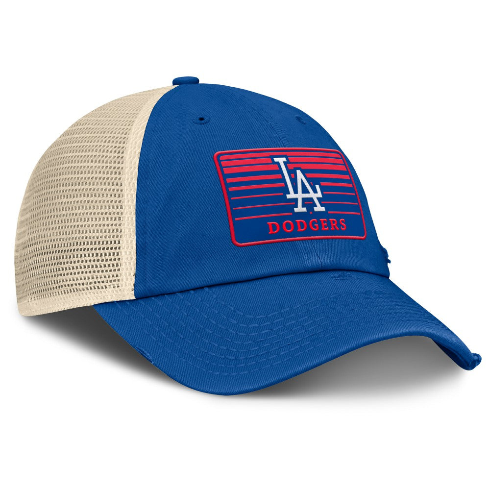 Los Angeles Dodgers Fanatics Cooperstown Collection Eastbound Mesh Adjustable Hat - Royal/Natural - Fanatics Discount