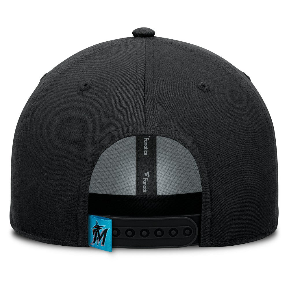 Miami Marlins Fanatics Clubhouse Foul Ball A-Frame Adjustable Hat - Black - Fanatics Discount