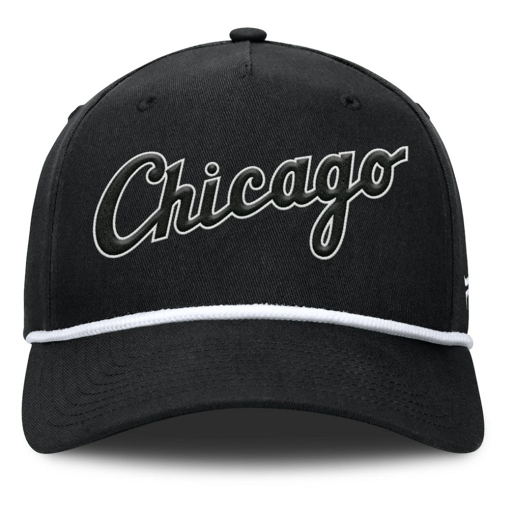 Chicago White Sox Fanatics Clubhouse Foul Ball A-Frame Adjustable Hat - Black - Fanatics Lifestyle