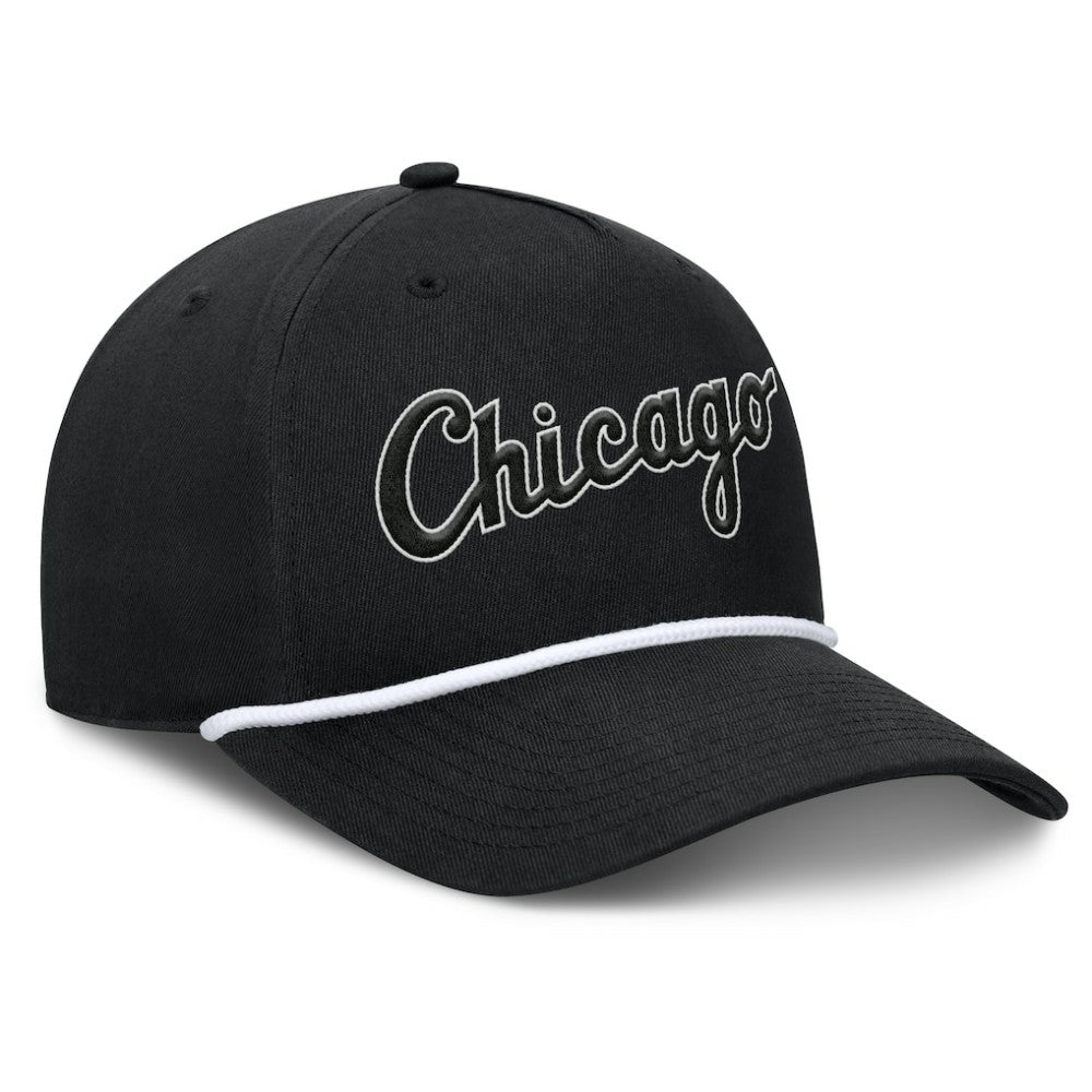Chicago White Sox Fanatics Clubhouse Foul Ball A-Frame Adjustable Hat - Black - Fanatics Lifestyle