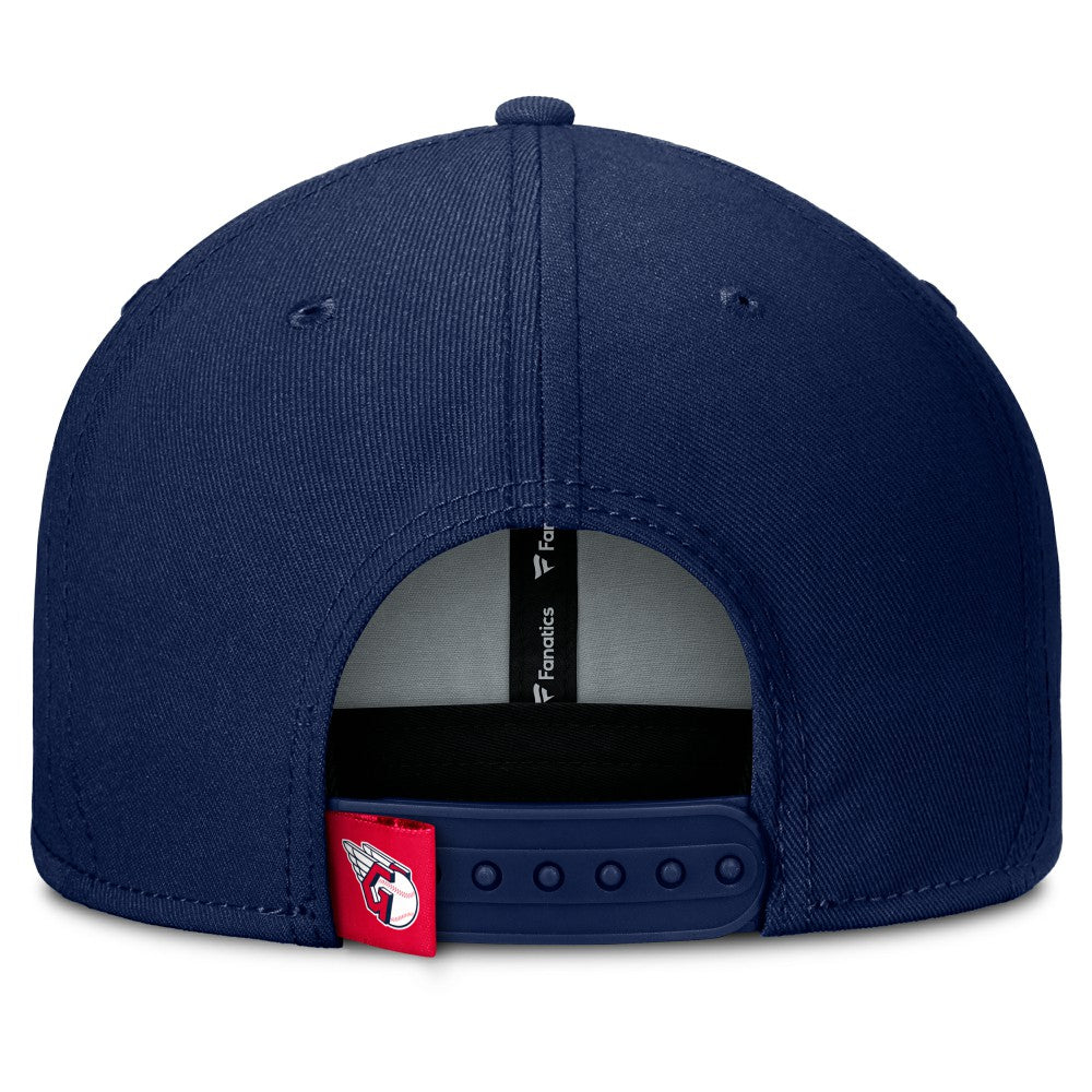 Cleveland Guardians Fanatics Clubhouse Splitter Snapback Hat - Navy/Red - Fanatics on Sale