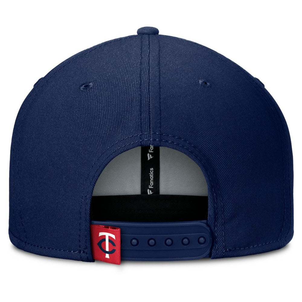Minnesota Twins Fanatics Clubhouse Splitter Snapback Hat - Navy/Red - Fanatics Discount