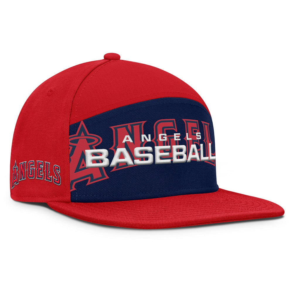 Los Angeles Angels Fanatics Clubhouse Splitter Snapback Hat - Red/Navy - Fanatics Online