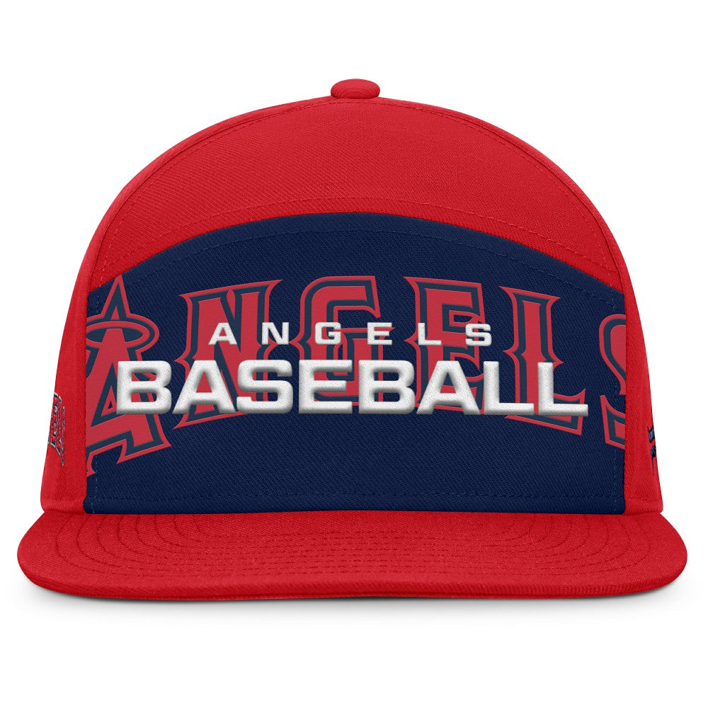 Los Angeles Angels Fanatics Clubhouse Splitter Snapback Hat - Red/Navy - Fanatics Online