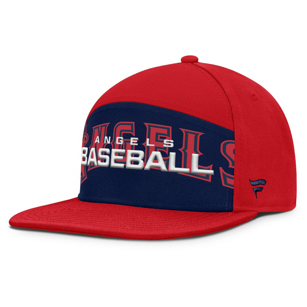 Los Angeles Angels Fanatics Clubhouse Splitter Snapback Hat - Red/Navy - Fanatics Online