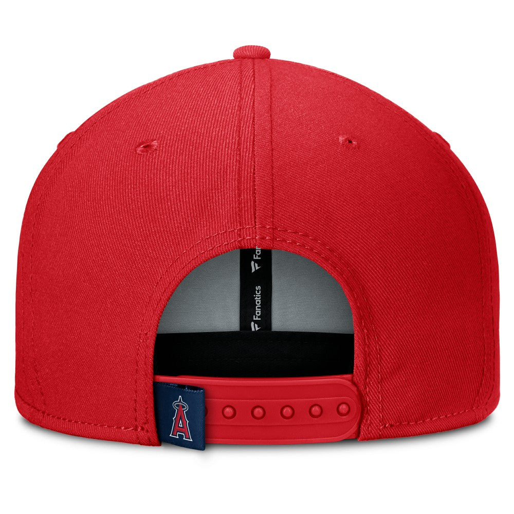 Los Angeles Angels Fanatics Clubhouse Splitter Snapback Hat - Red/Navy - Fanatics Online