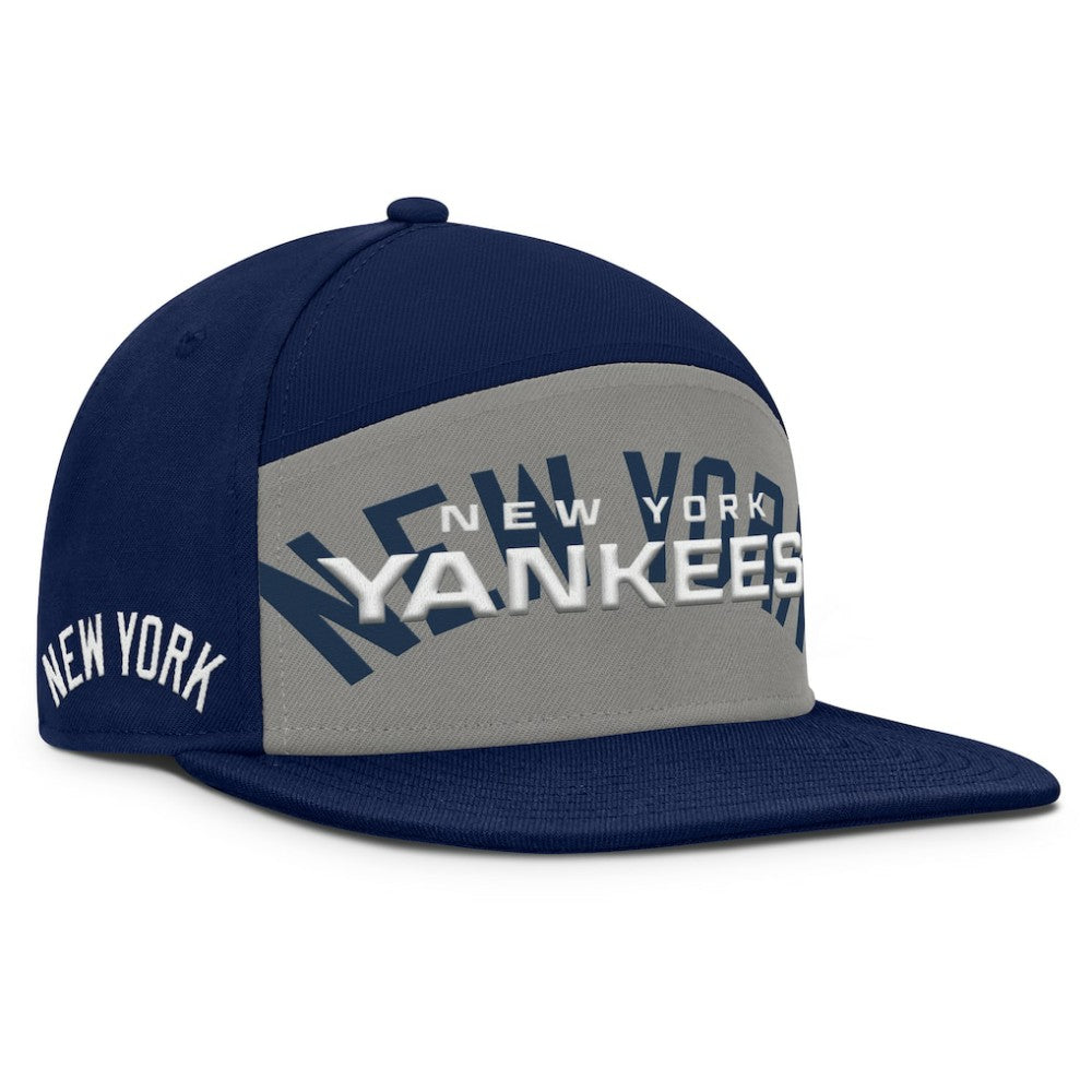 New York Yankees Fanatics Clubhouse Splitter Snapback Hat - Navy/Gray - Fanatics Discount