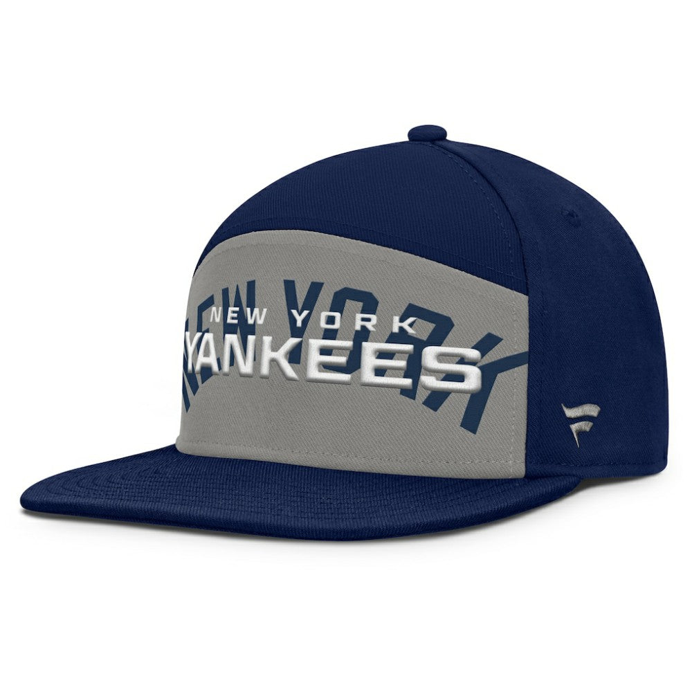 New York Yankees Fanatics Clubhouse Splitter Snapback Hat - Navy/Gray - Fanatics Discount