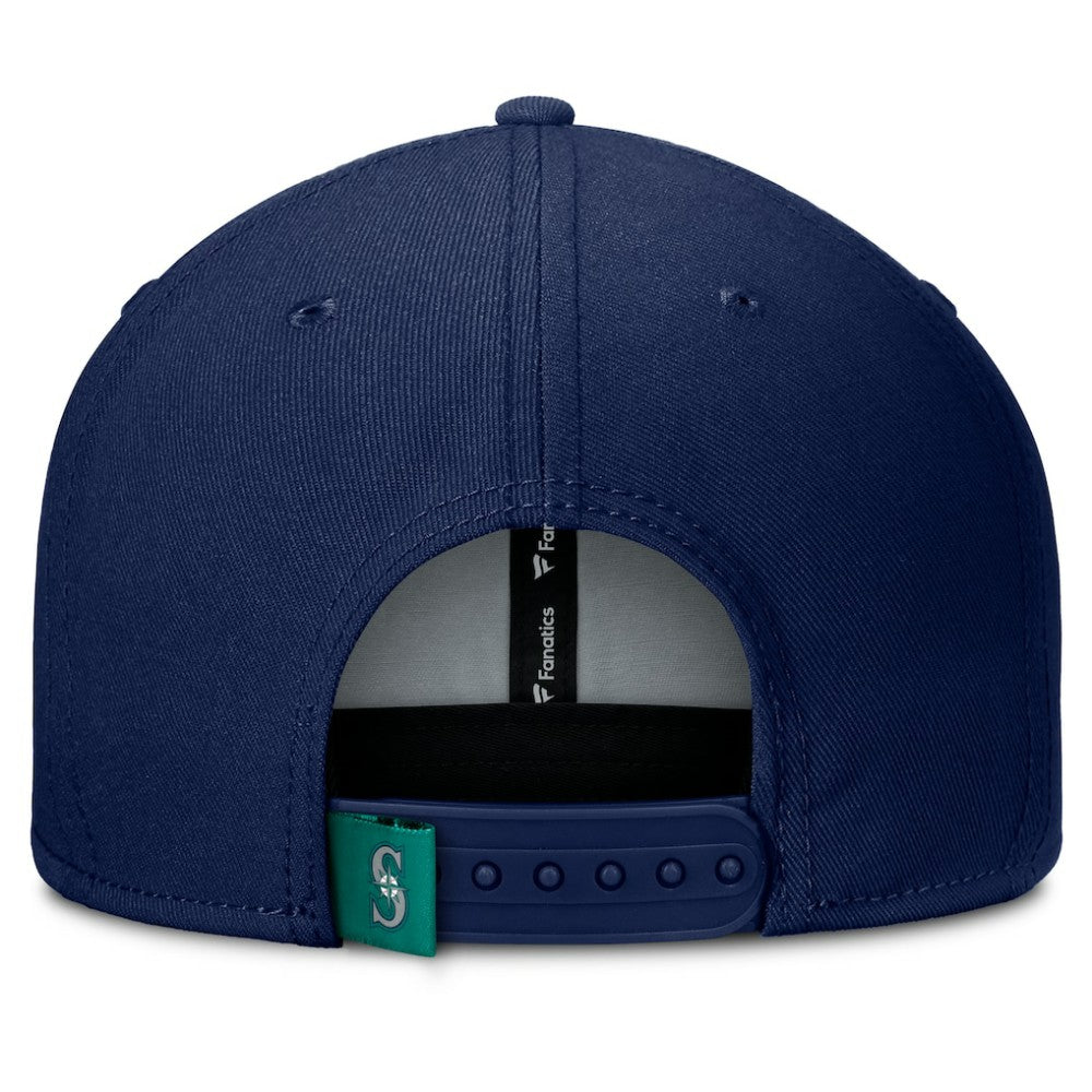 Seattle Mariners Fanatics Clubhouse Splitter Snapback Hat - Navy/Teal - Fanatics Lifestyle