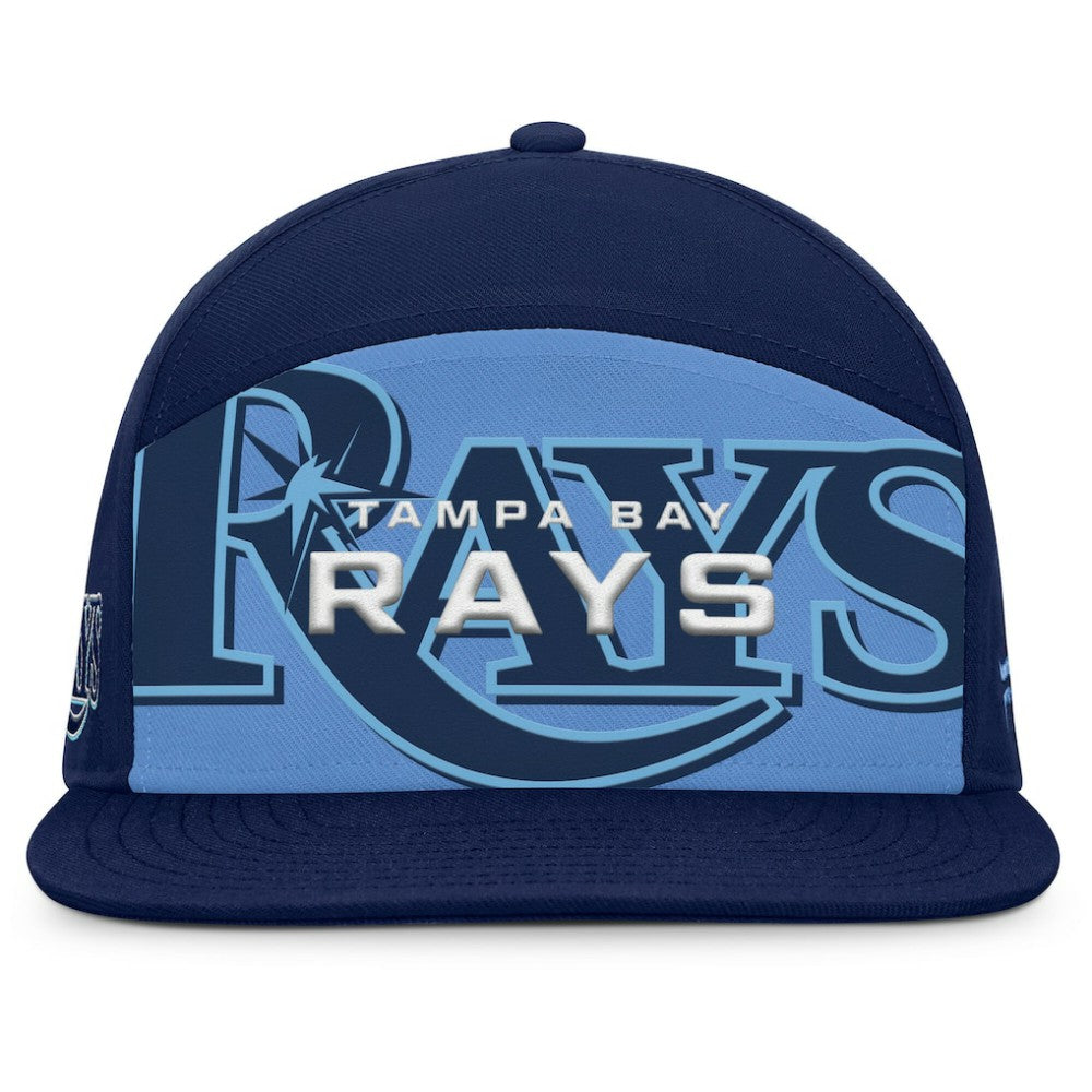 Tampa Bay Rays Fanatics Clubhouse Splitter Snapback Hat - Navy/Light Blue - Fanatics Discount