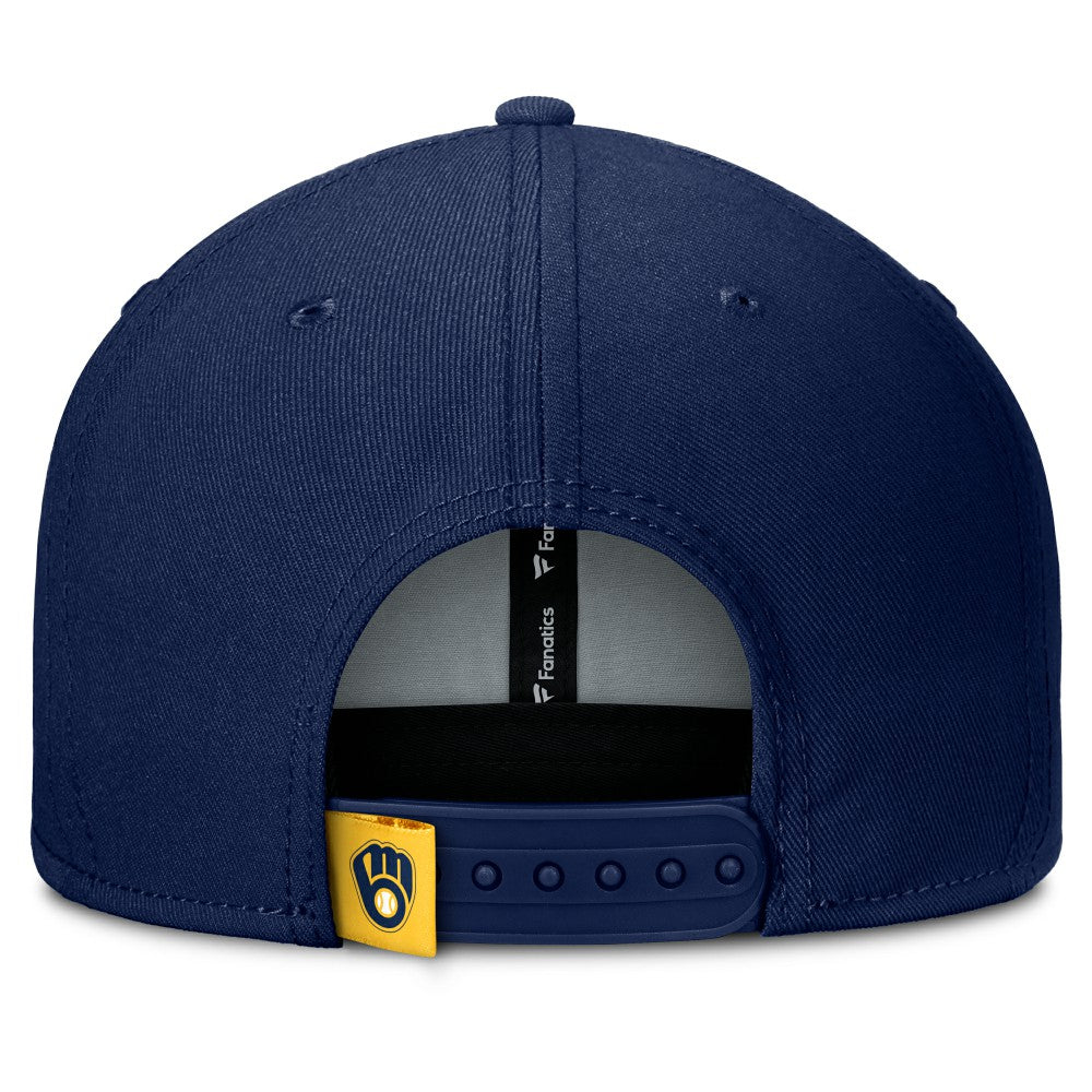 Milwaukee Brewers Fanatics Clubhouse Splitter Snapback Hat - Navy/Gold - Fanatics Lifestyle