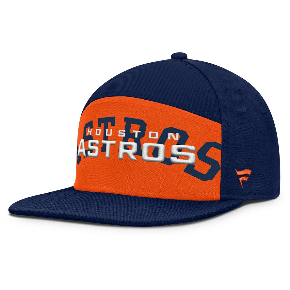 Houston Astros Fanatics Clubhouse Splitter Snapback Hat - Navy/Orange - Fanatics Lifestyle