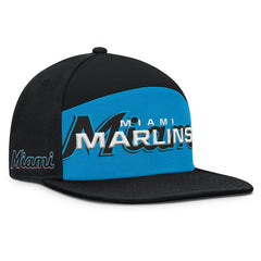 Miami Marlins Fanatics Clubhouse Splitter Snapback Hat - Black/Blue - Fanatics Sale