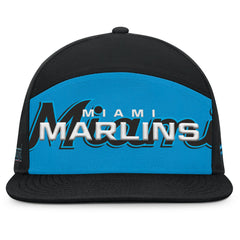 Miami Marlins Fanatics Clubhouse Splitter Snapback Hat - Black/Blue - Fanatics Sale